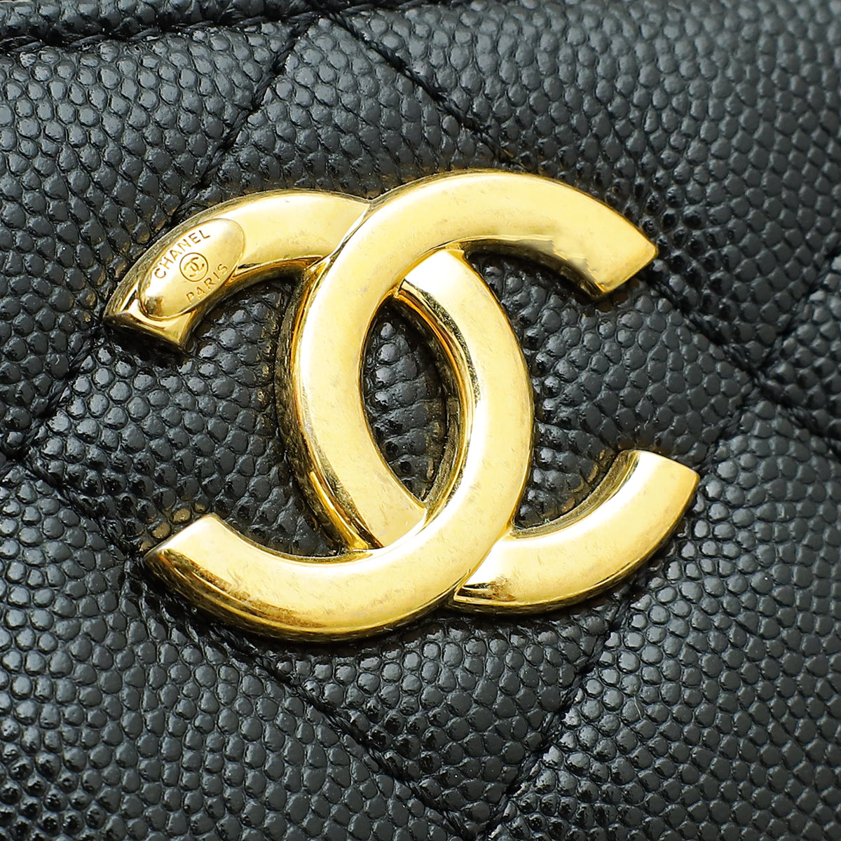 Chanel Black CC Coco First Shopping Tote Large Bag