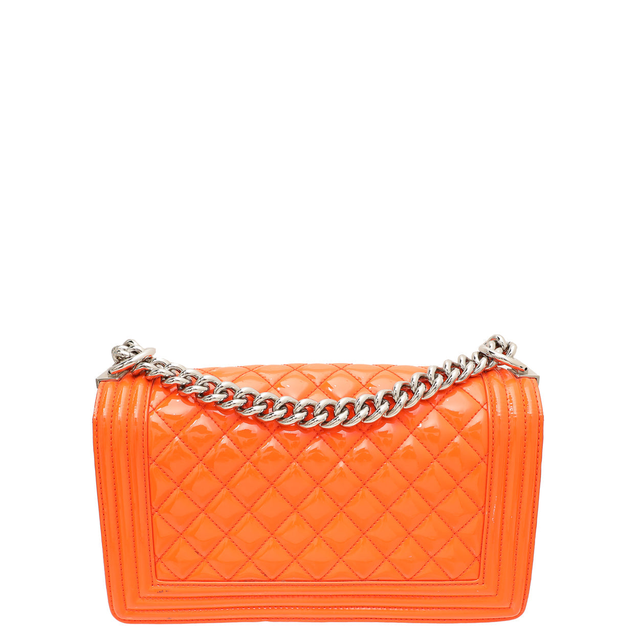 Chanel Orange Le Boy Medium Flap Bag