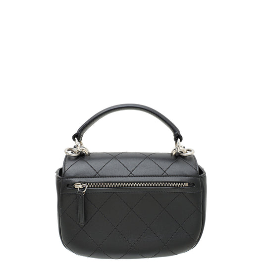 Chanel Black CC Stitched Ring My Bag Flap Small Crossbody Bag