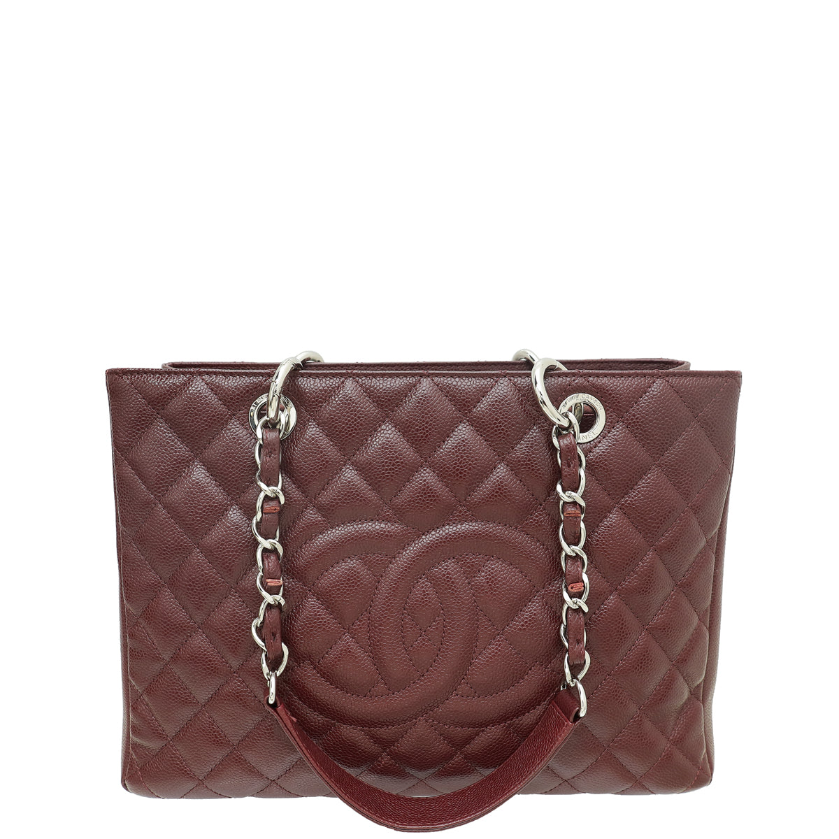 Chanel Burgundy CC GST Medium Tote Bag