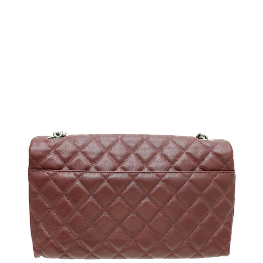 Chanel Burgundy City Rock Flap Large Bag