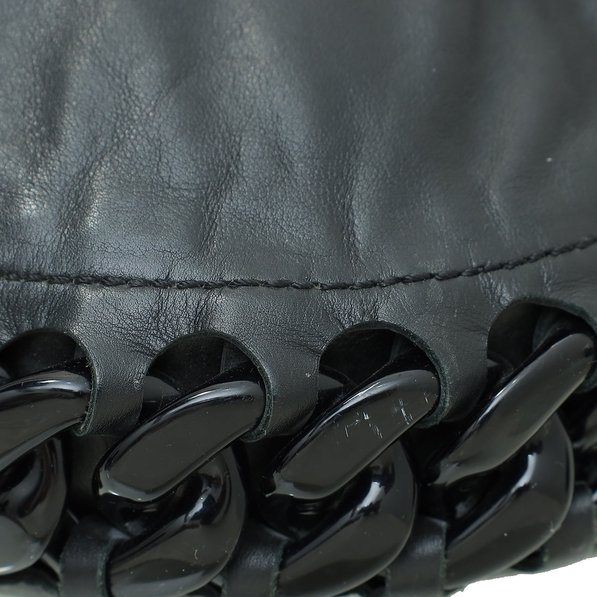 Chanel Black CC Resin Modern Chain Hobo Bag