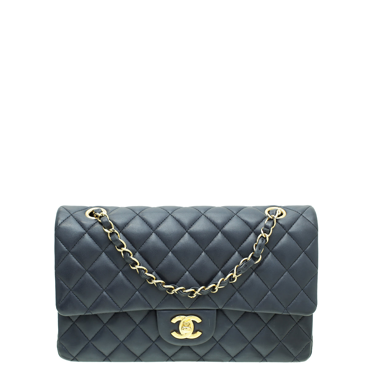 Chanel Navy Classic Double Flap Medium Bag