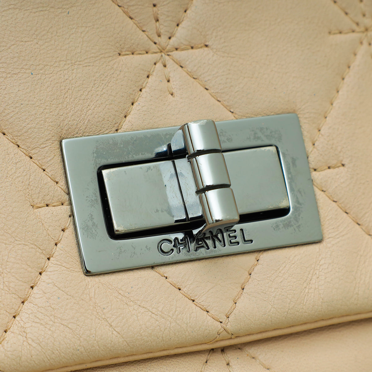 Chanel Light Pink Reissue Cross Stitch Flap Bag