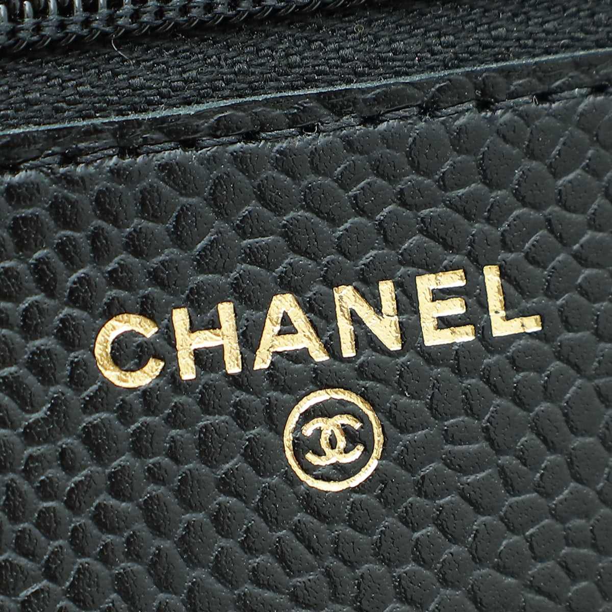 Chanel Black CC Classic Wallet On Chain