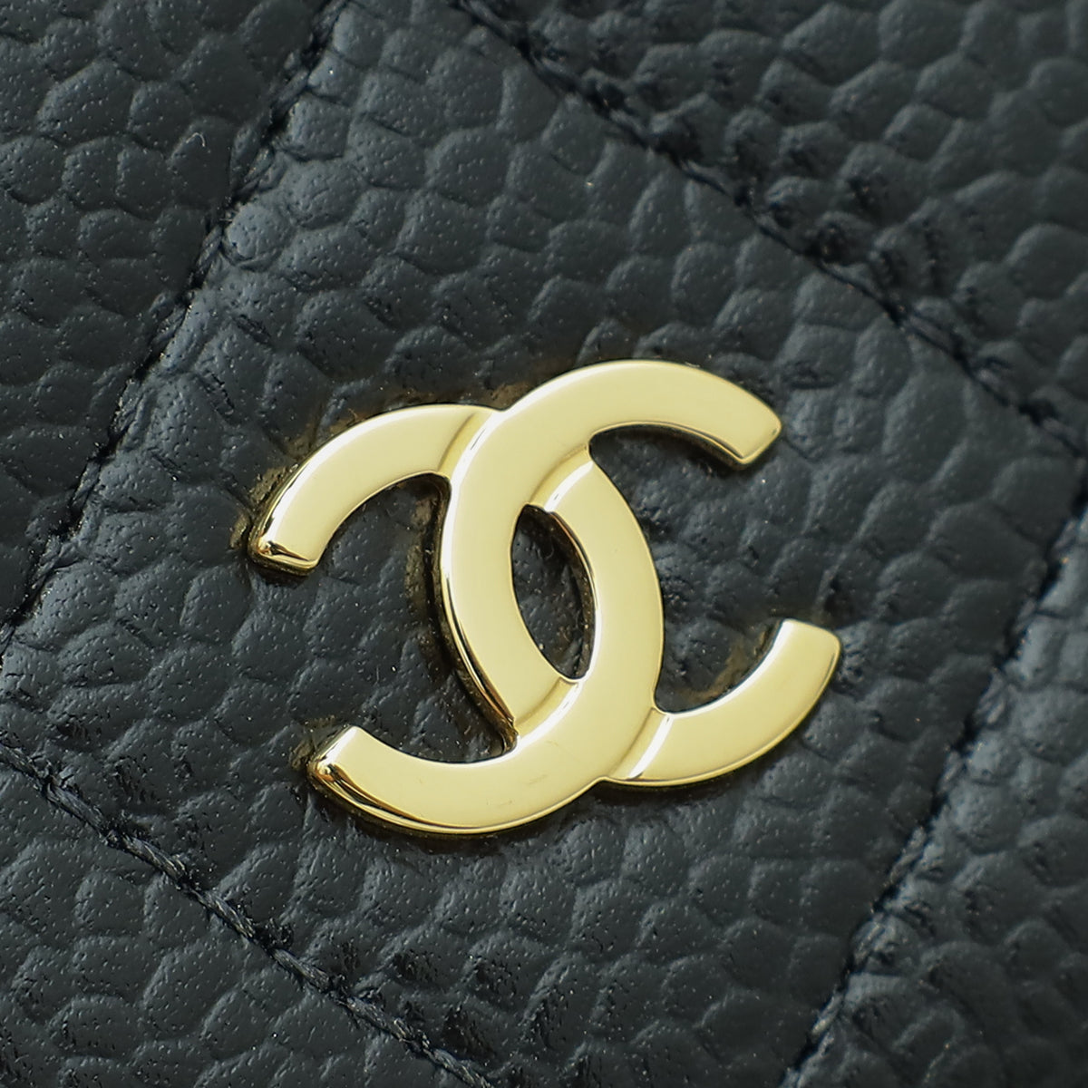 Chanel Black CC Classic Wallet On Chain