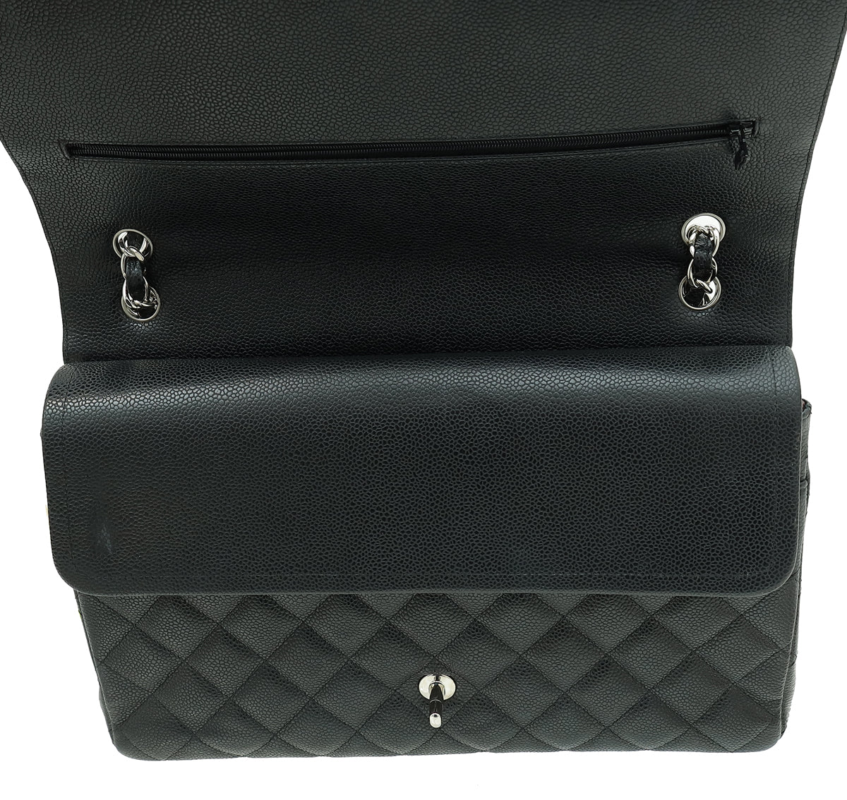 Chanel Black CC Classic Double Flap Maxi Bag