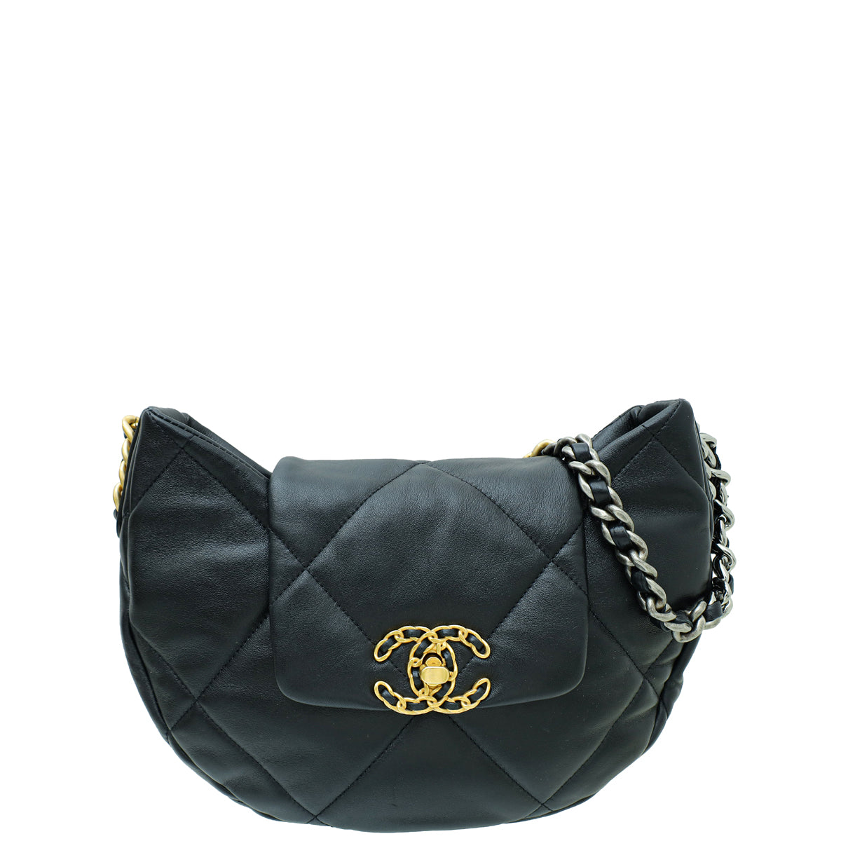 Chanel Black 19 Hobo Bag