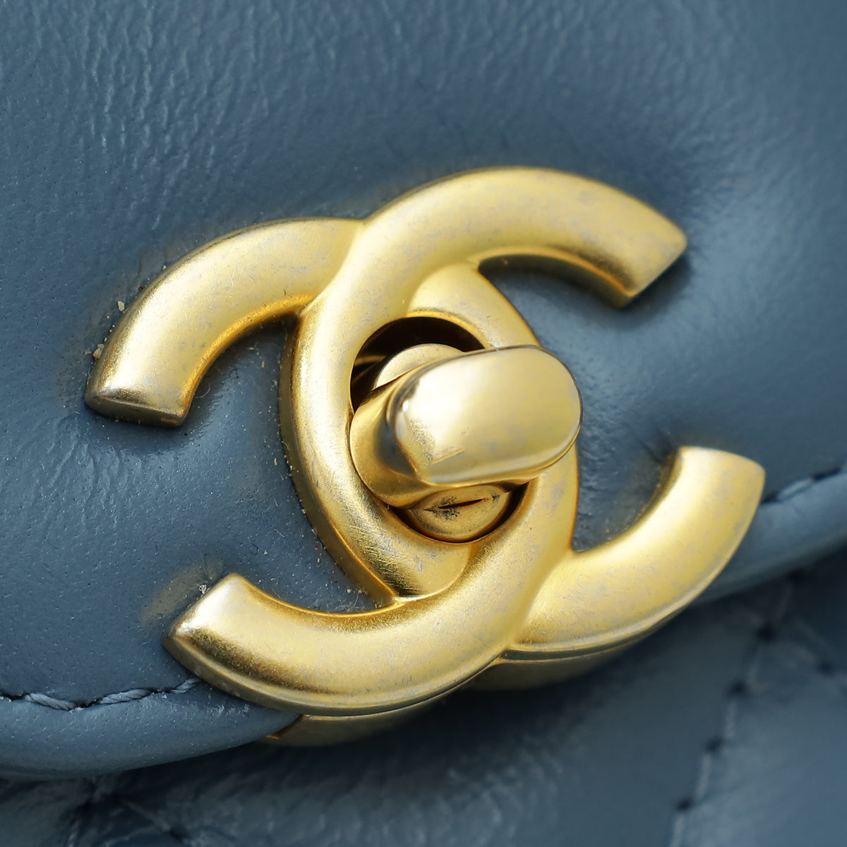 Chanel Slate Blue Micro Kelly Bag