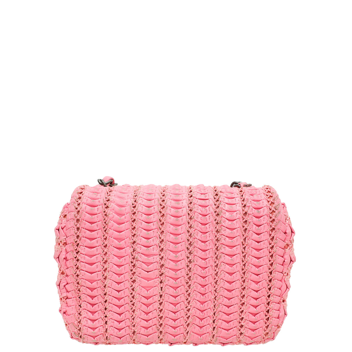 Chanel Pink CC Paris Seoul Crochet Mini Square Bag