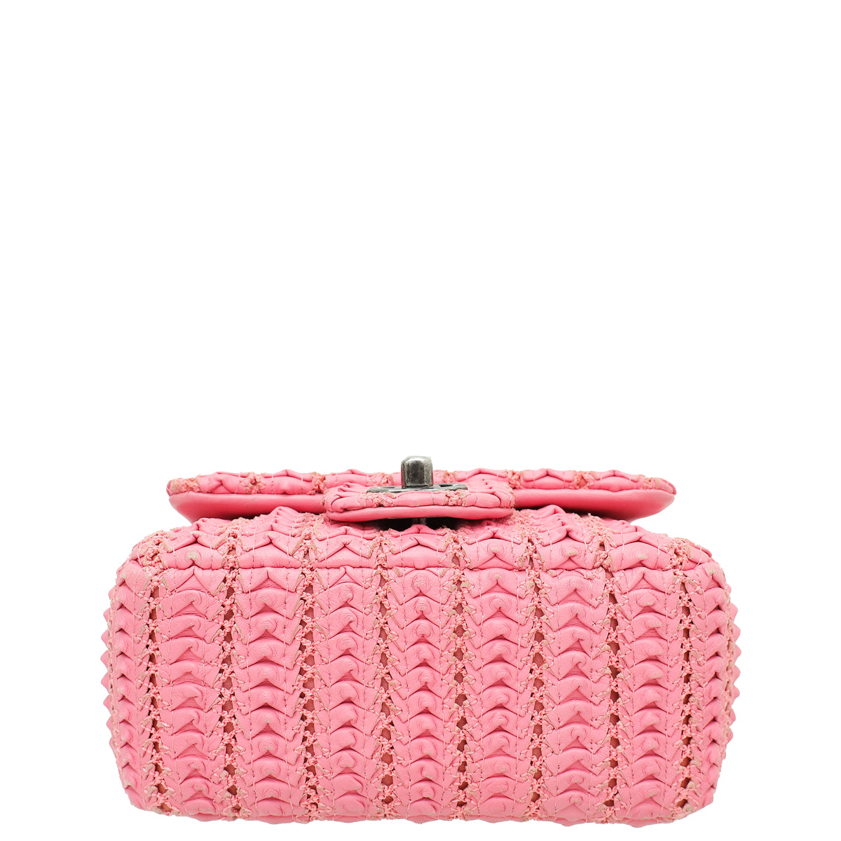 Chanel Pink CC Paris Seoul Crochet Mini Square Bag