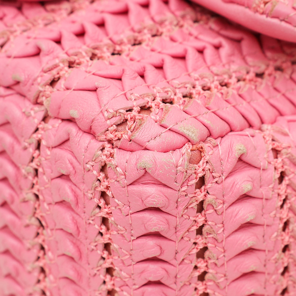 Chanel Pink CC Paris Seoul Crochet Mini Square Bag