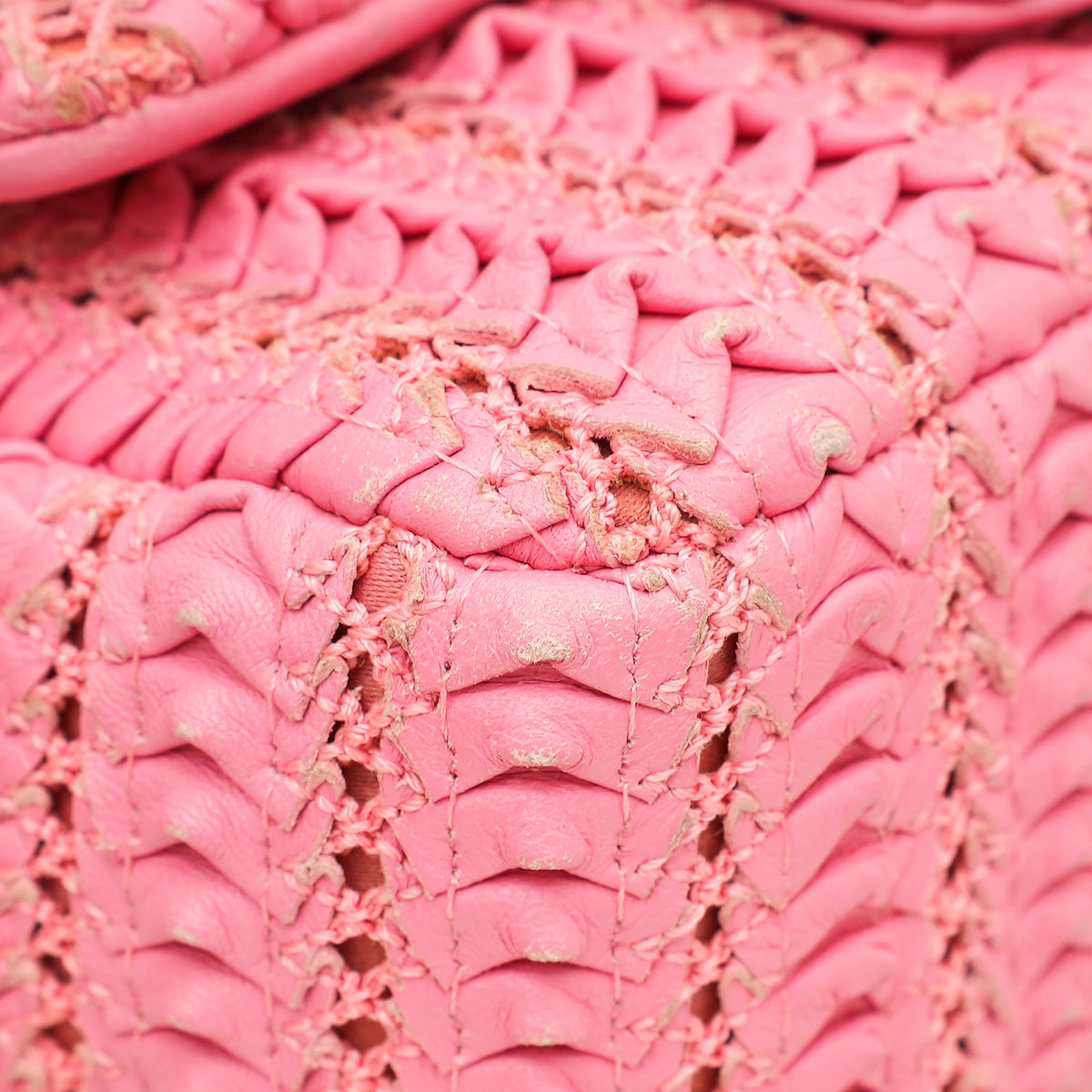 Chanel Pink CC Paris Seoul Crochet Mini Square Bag