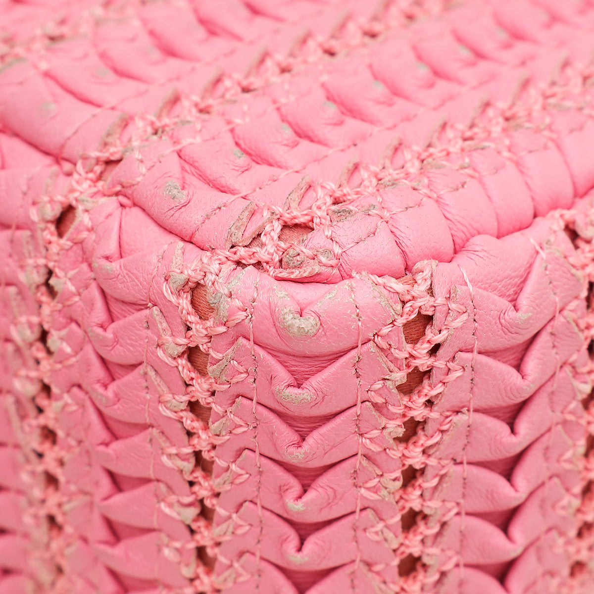 Chanel Pink CC Paris Seoul Crochet Mini Square Bag