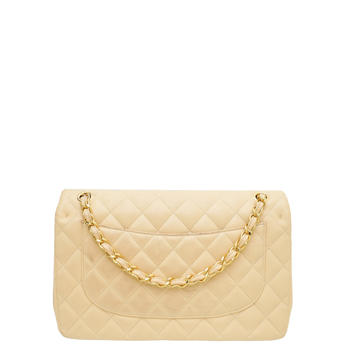 Chanel Beige CC Classic Double Flap Jumbo Bag