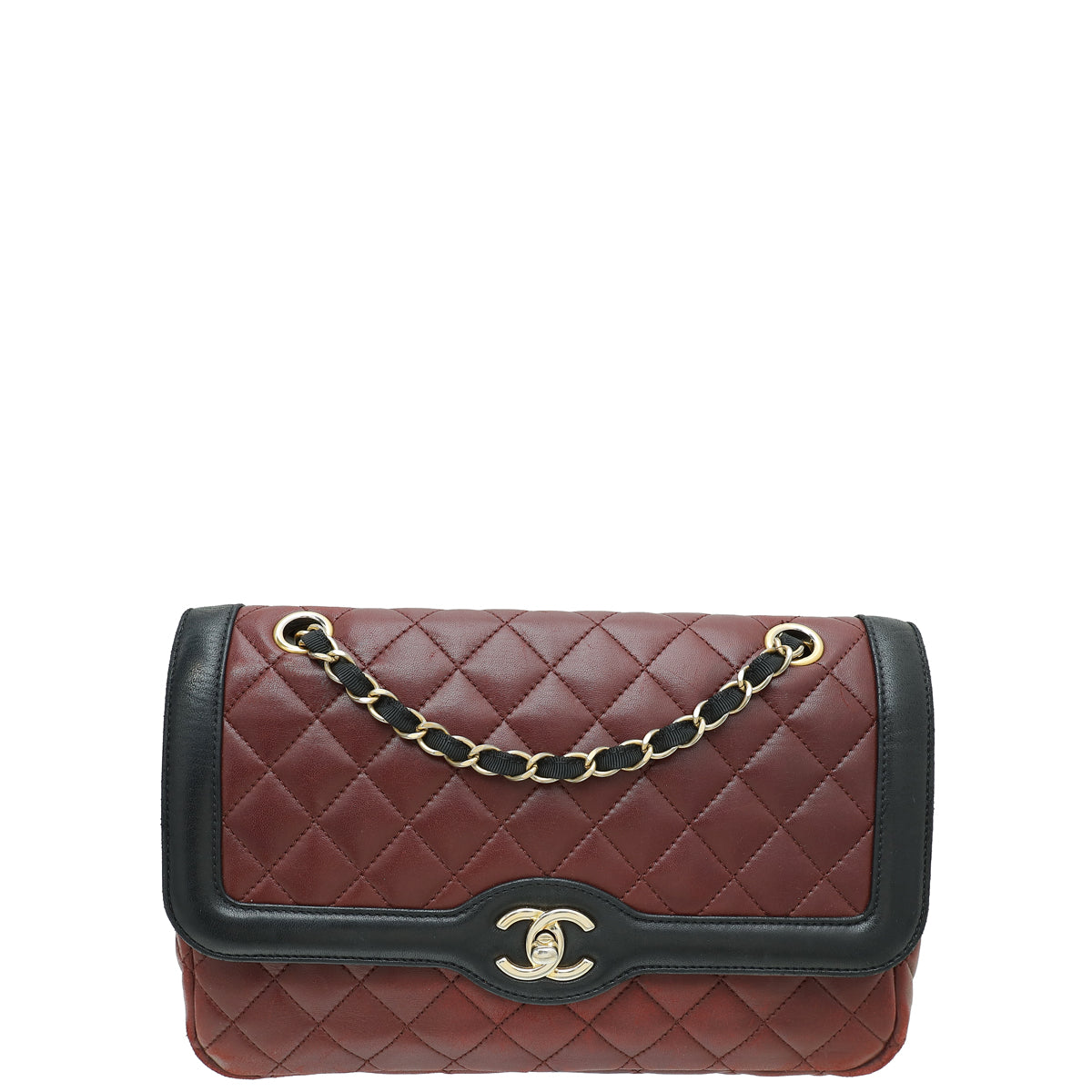 Chanel Bicolor Quilted Two Tone Day Flap Bag