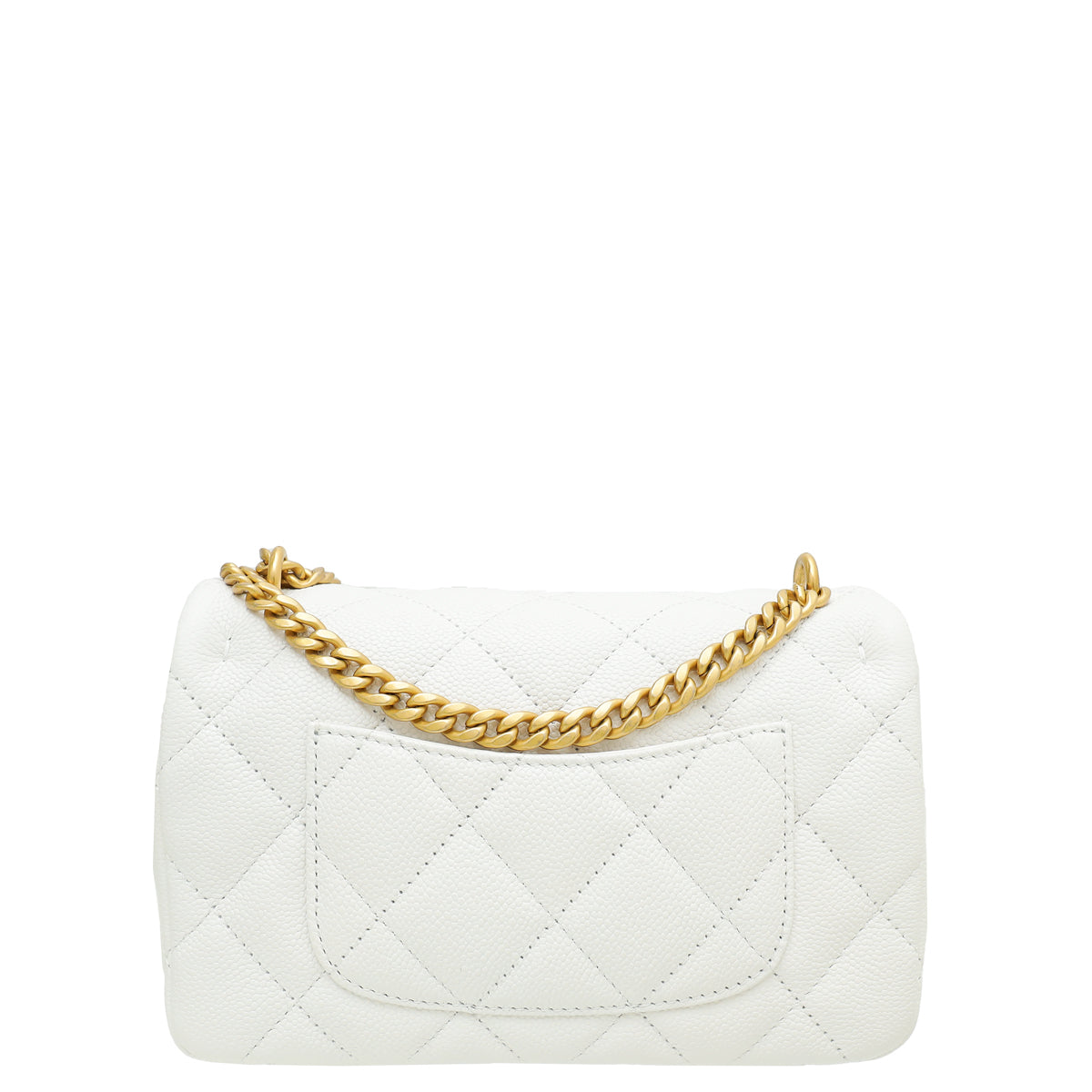 Chanel White CC Sweetheart Crush Mini Rectangular Flap Bag