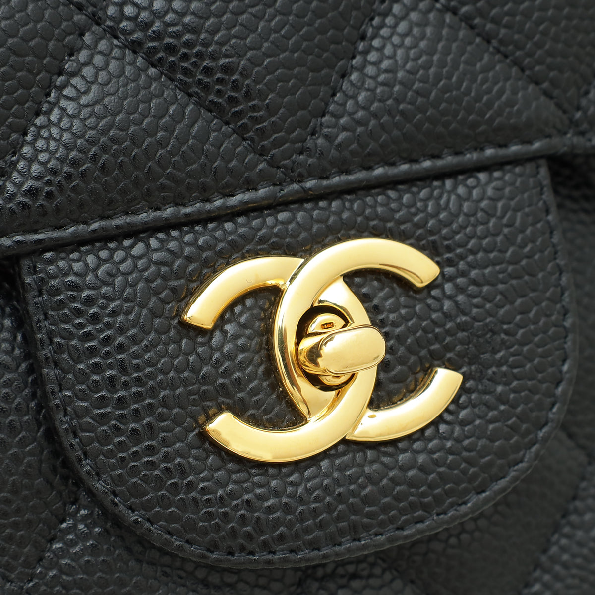 Chanel Black CC Classic Double Flap Jumbo Bag