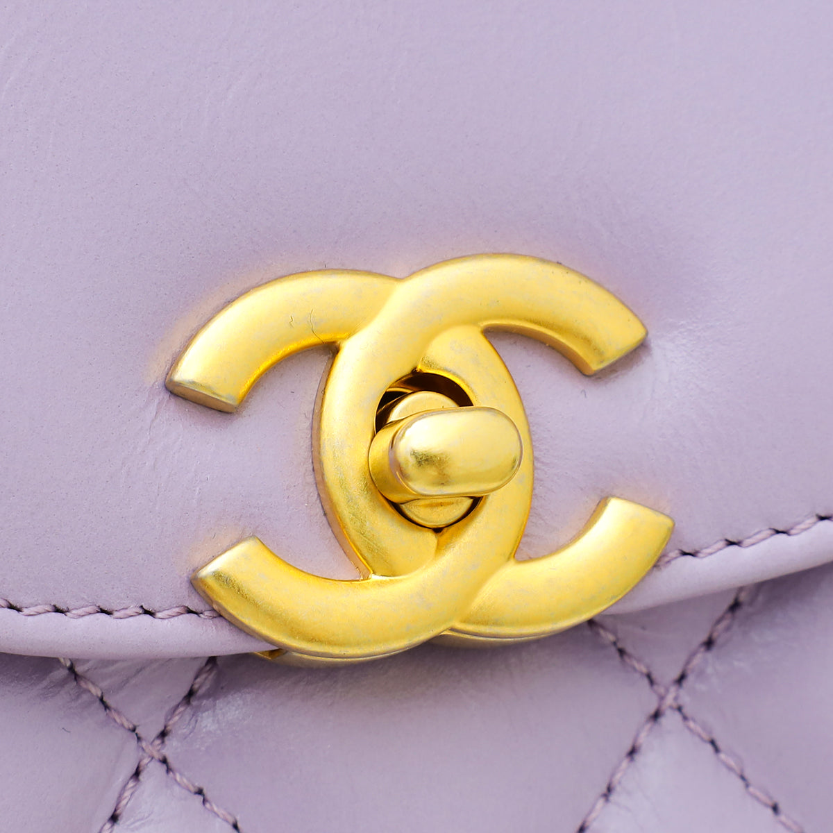 Chanel Lilac Quilted CC Mini Kelly Bag