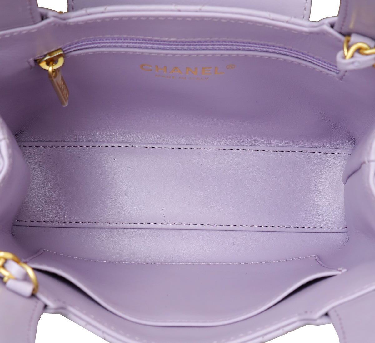 Chanel Lilac Quilted CC Mini Kelly Bag