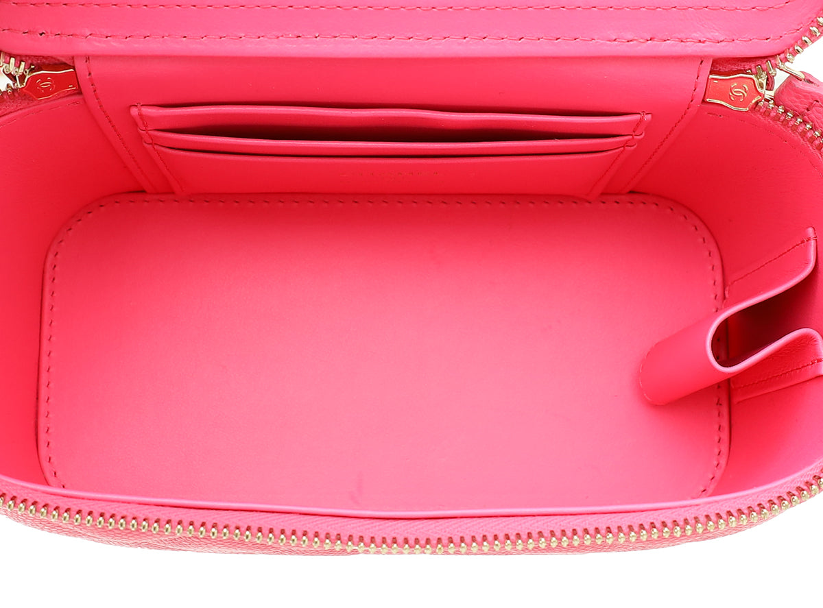 Chanel Fuchsia CC Vanity Small Crossbody Bag