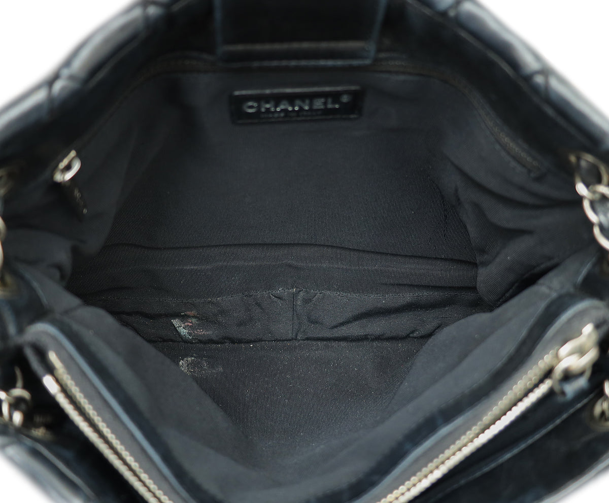 Chanel Black CC Charm New Bubble Small Tote Bag