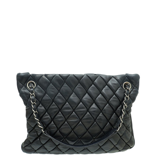 Chanel Black CC Charm New Bubble Small Tote Bag