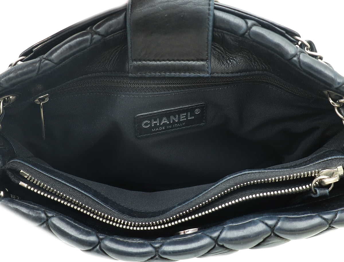 Chanel Black CC Charm New Bubble Small Tote Bag