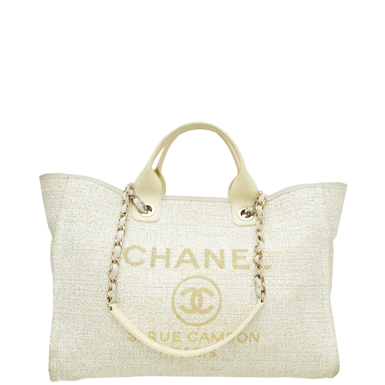 Chanel Tricolor Lurex Boucle Deauville Tote Medium Bag