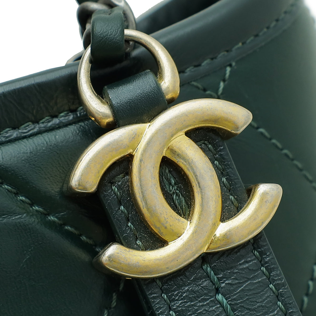 Chanel Green Gabrielle Hobo Small Bag