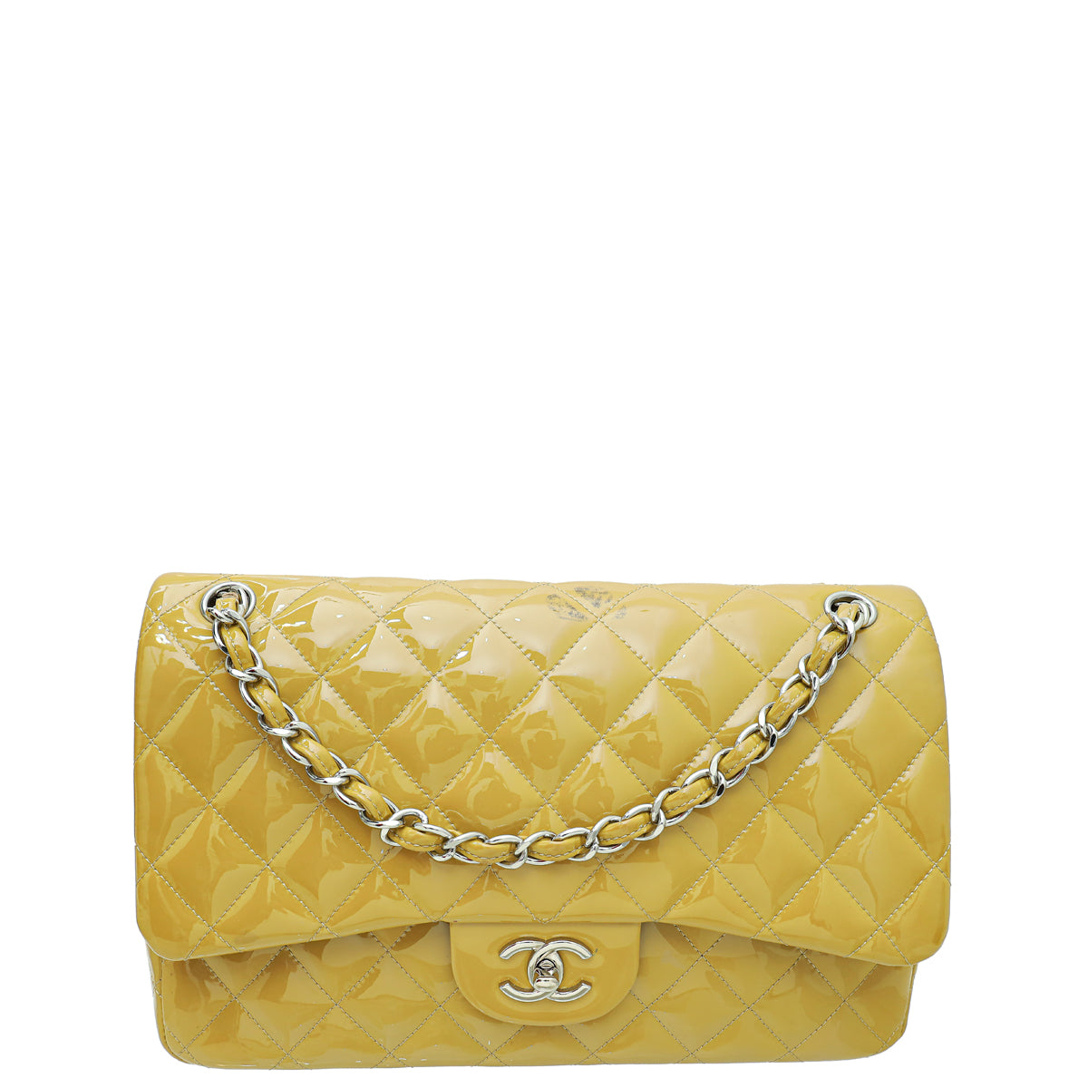 Chanel Beige CC Classic Jumbo Double Flap Bag