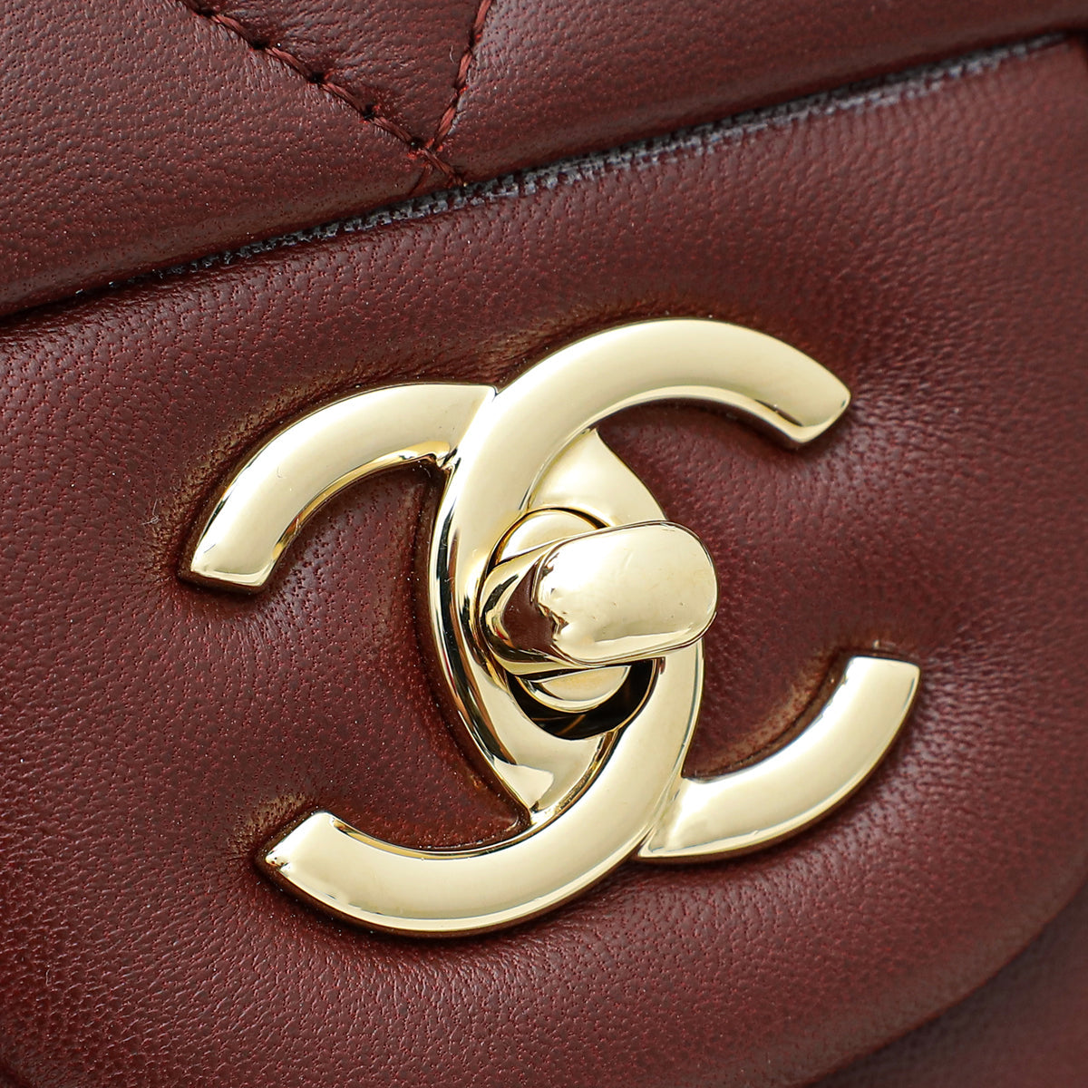 Chanel Burgundy CC Classic Double Flap Jumbo Bag