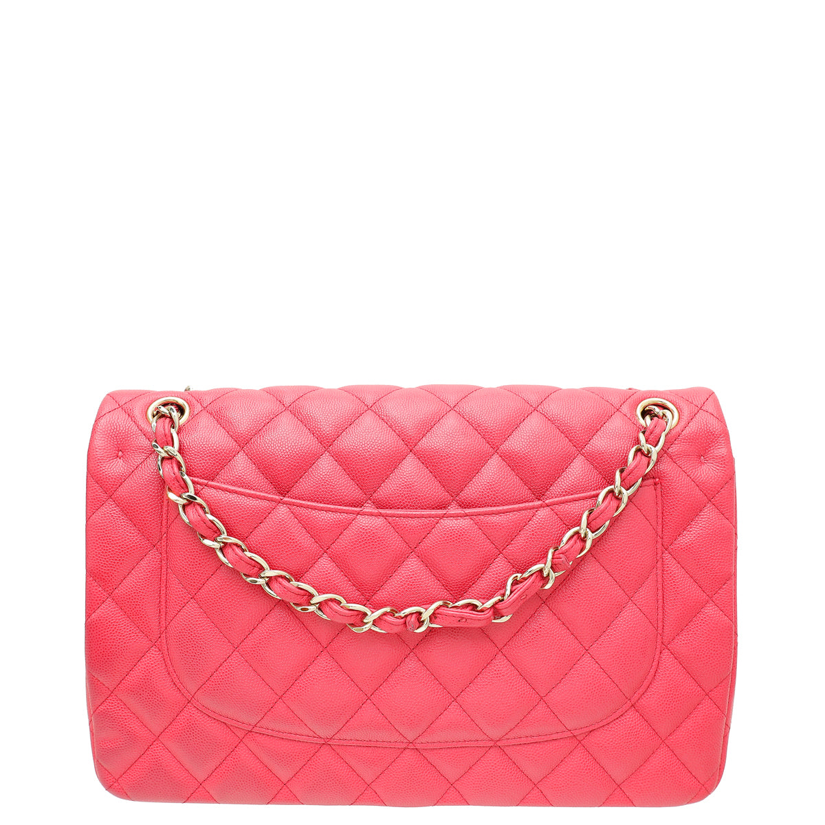 Chanel Pink CC Classic Double Flap Jumbo Bag