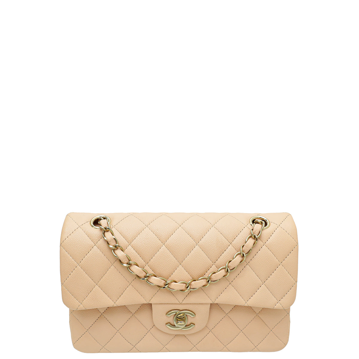 Chanel Light Peach Classic Double Flap Bag