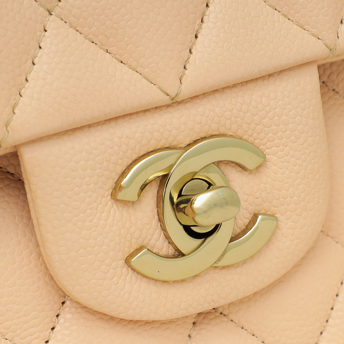 Chanel Light Peach Classic Double Flap Bag