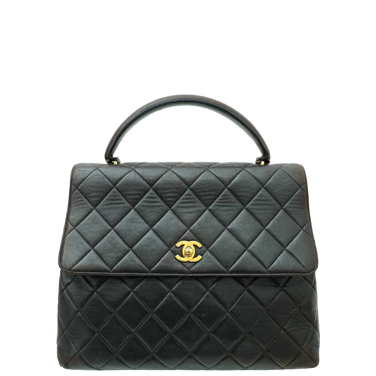 Chanel Black Vintage CC Kelly Top Handle Bag