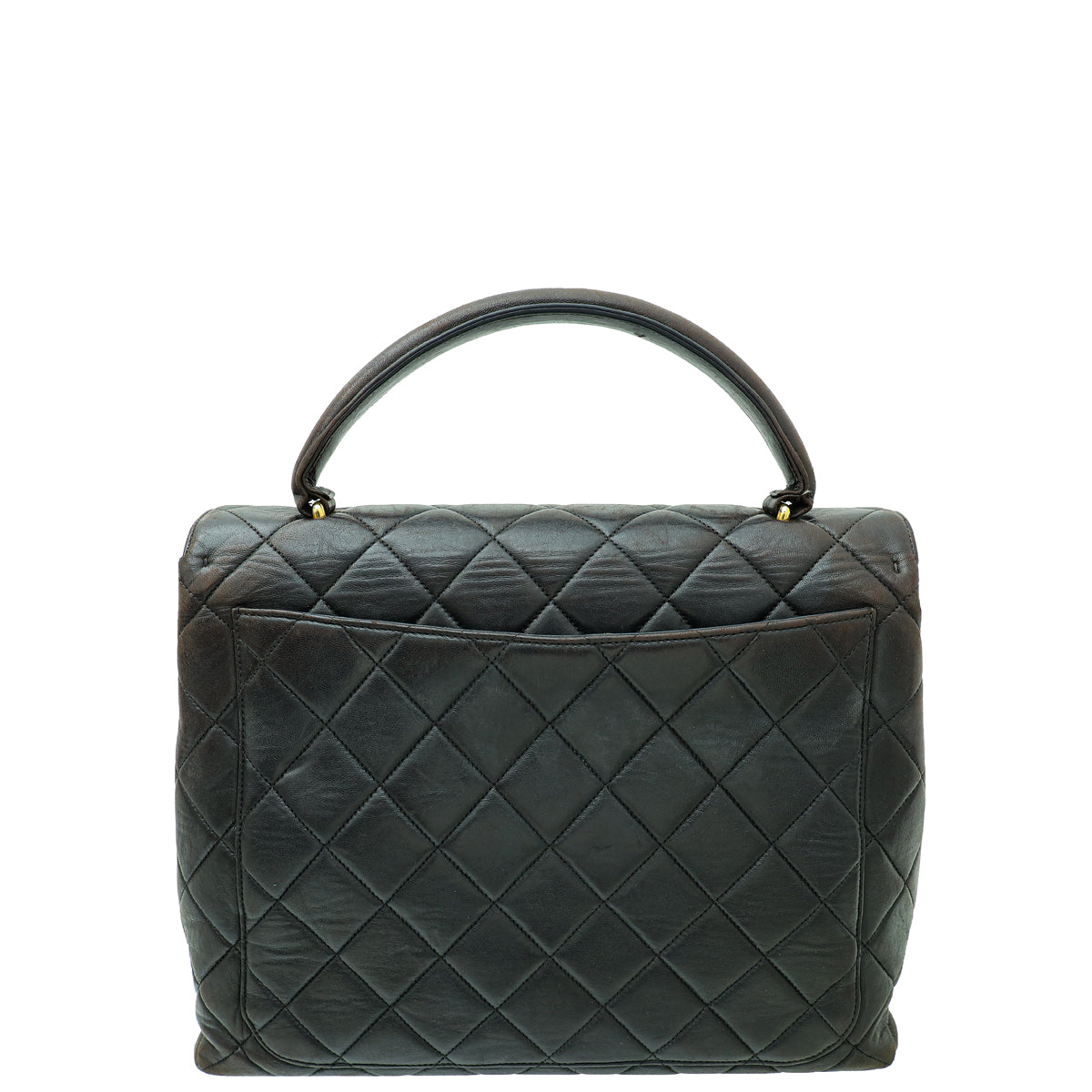 Chanel Black Vintage CC Kelly Top Handle Bag