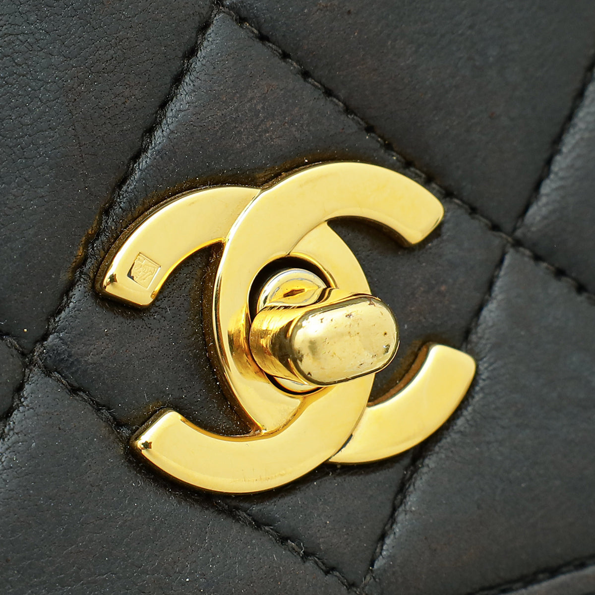 Chanel Black Vintage CC Kelly Top Handle Bag