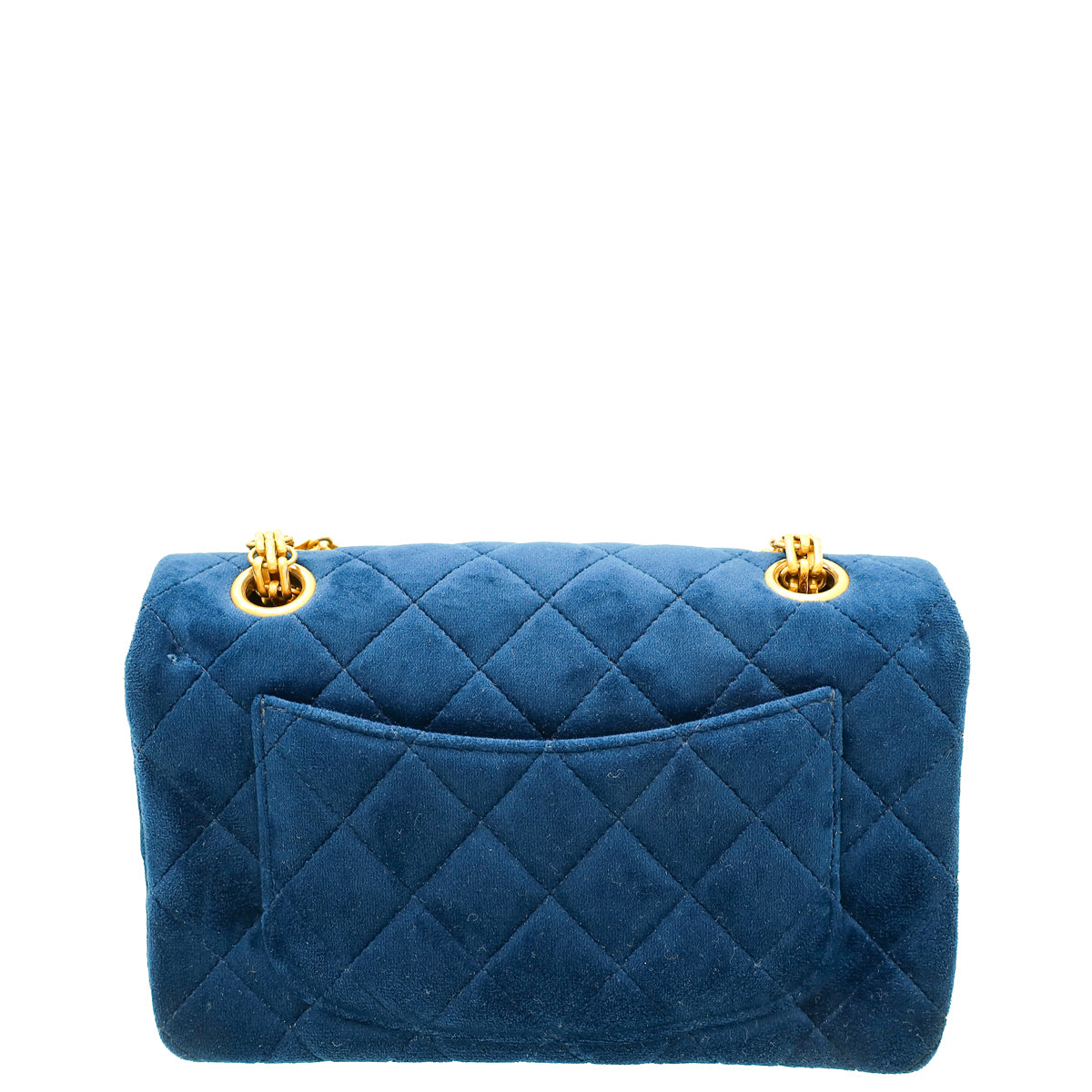 Chanel Navy Blue Velvet 2.55 Reissue Quilted Mini Flap Bag