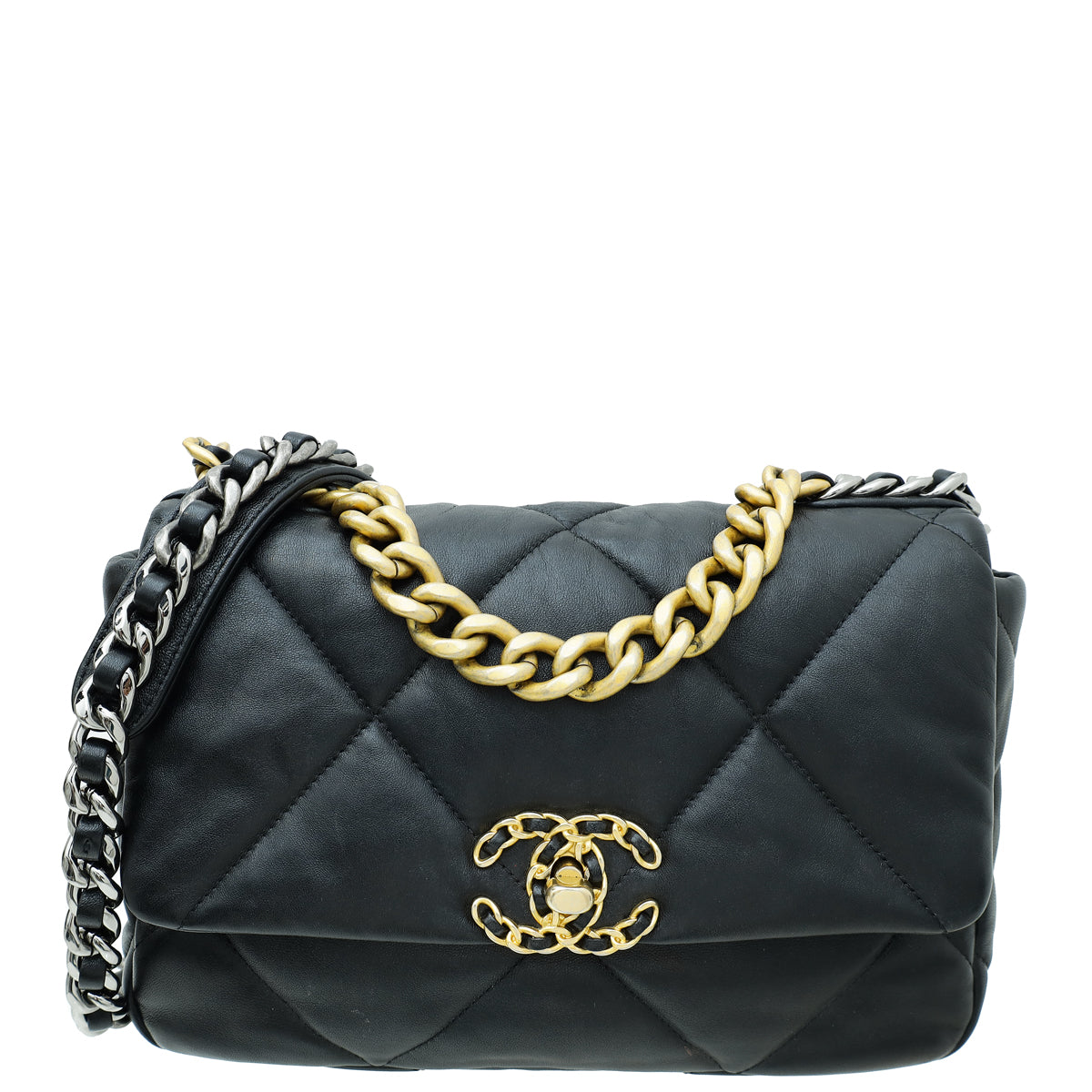 Chanel Black CC 19 Small Flap Bag