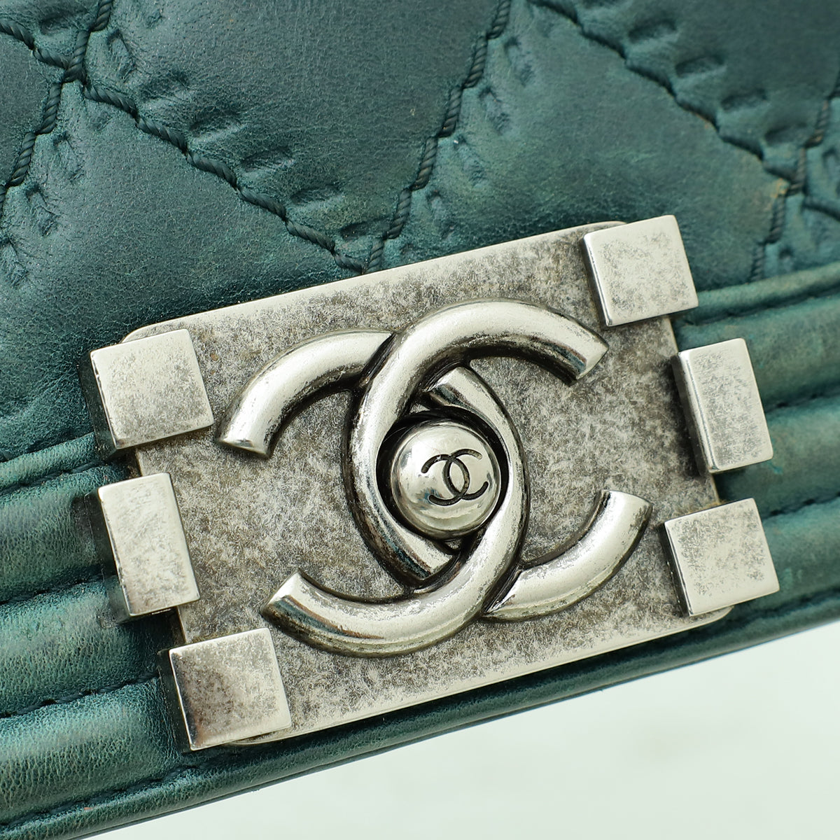 Chanel Green Le Boy Medium Bag