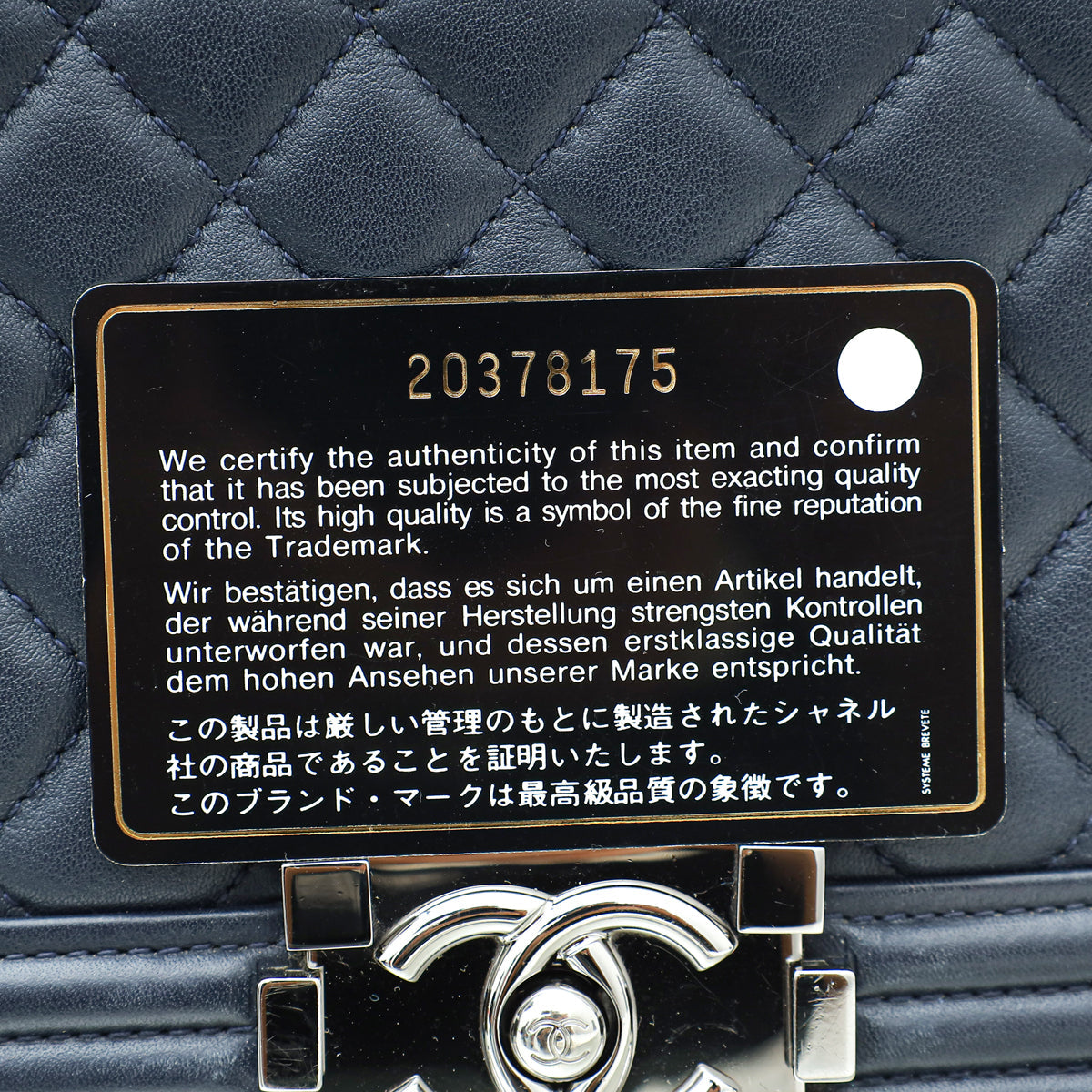 Chanel Indigo Blue Le Boy Medium Flap Bag