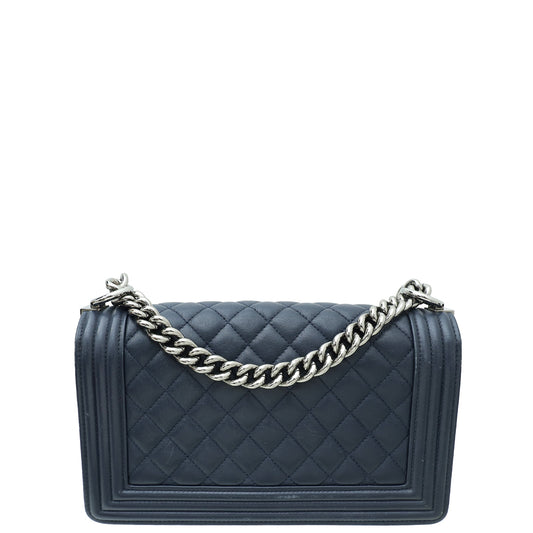 Chanel Indigo Blue Le Boy Medium Flap Bag