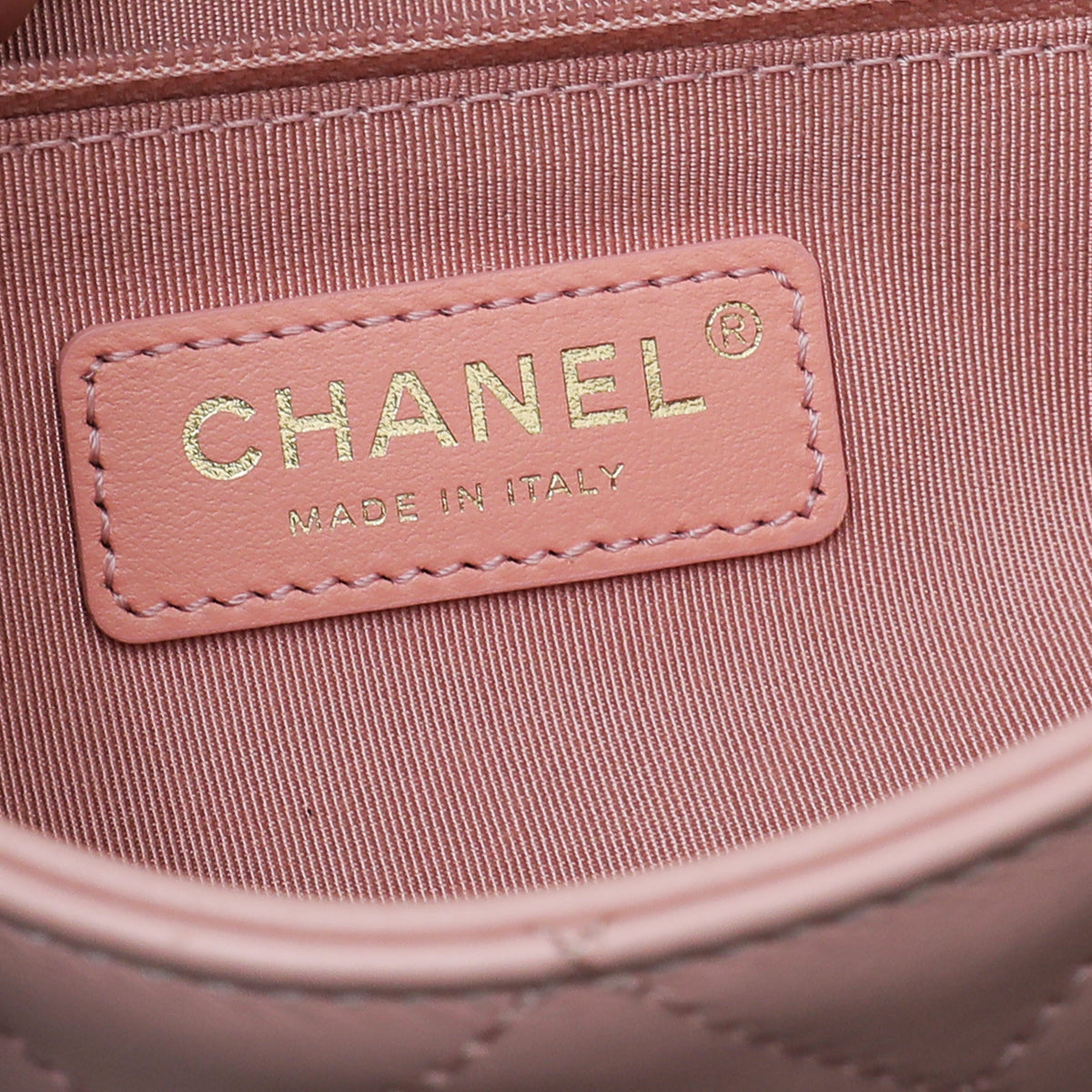 Chanel Pink Logo Enchained Flap Medium Bag