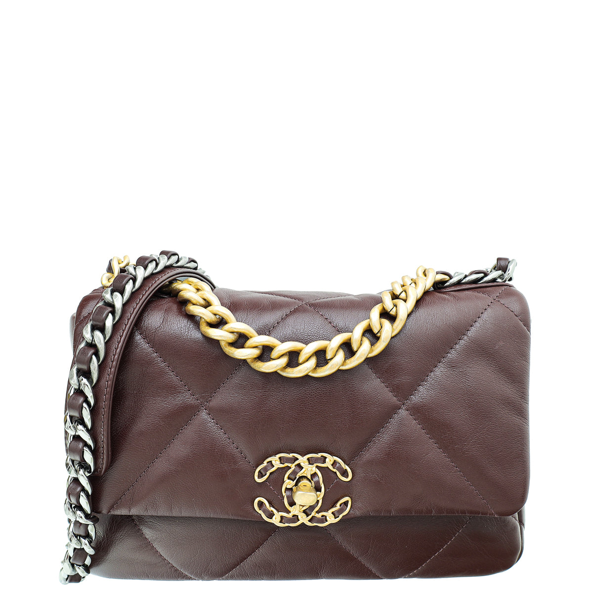 Chanel Chocolate Brown CC 19 Small Bag