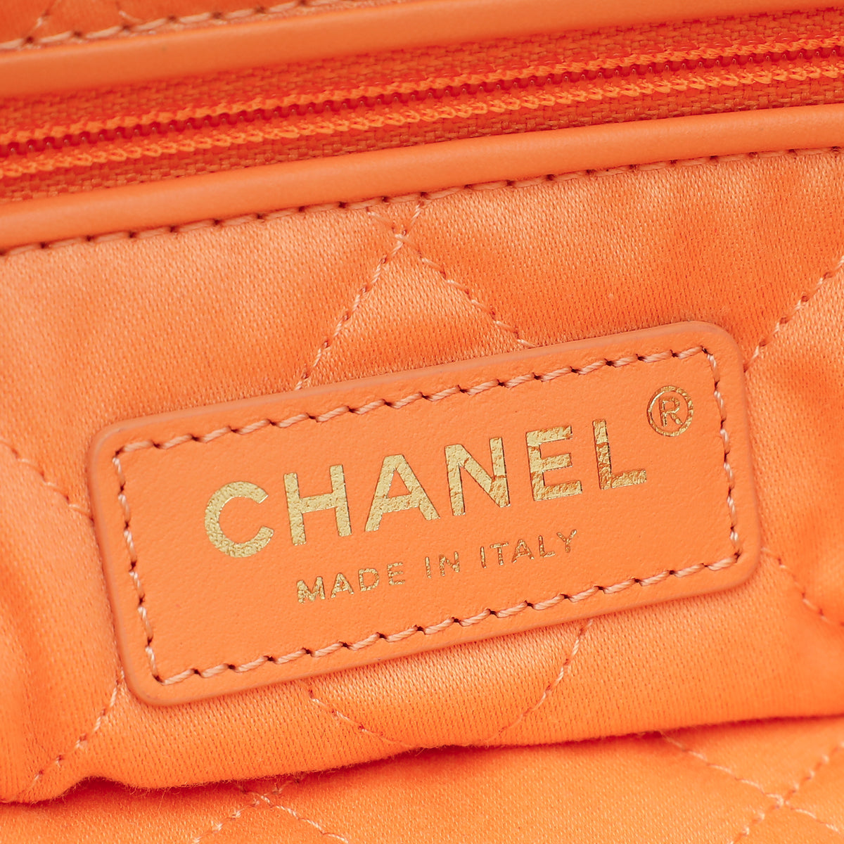 Chanel Coral Apricot 22 Shiny Small Hobo Bag