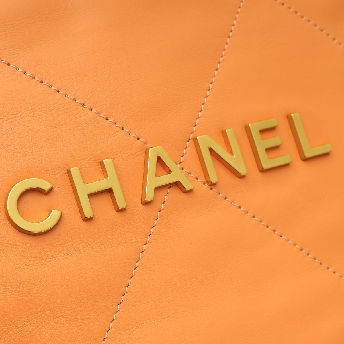 Chanel Coral Apricot 22 Shiny Small Hobo Bag