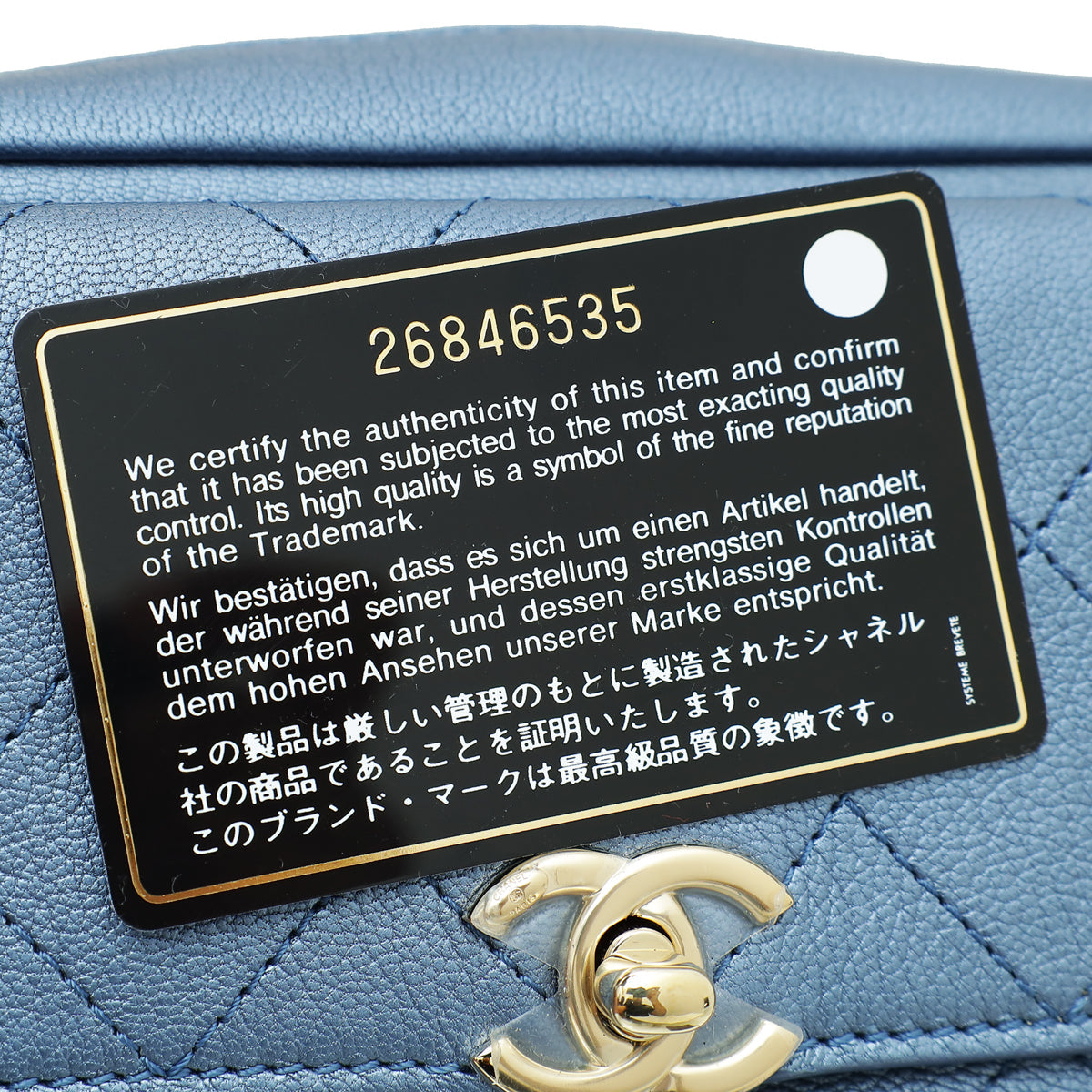 Chanel Metallic Light Blue Casual Trip Belt Bag