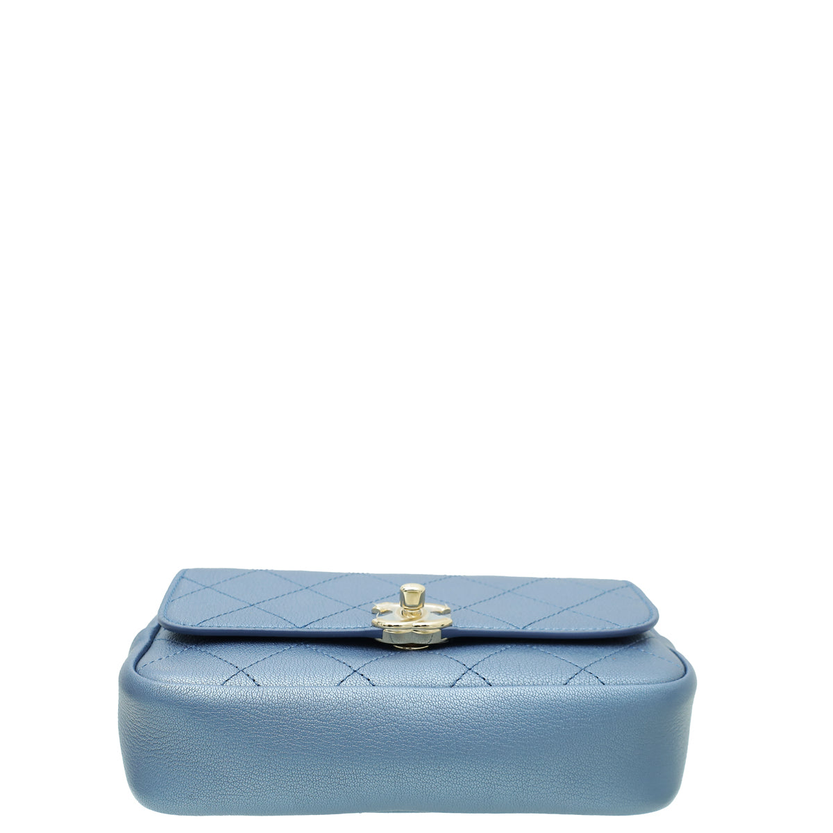 Chanel Metallic Light Blue Casual Trip Belt Bag