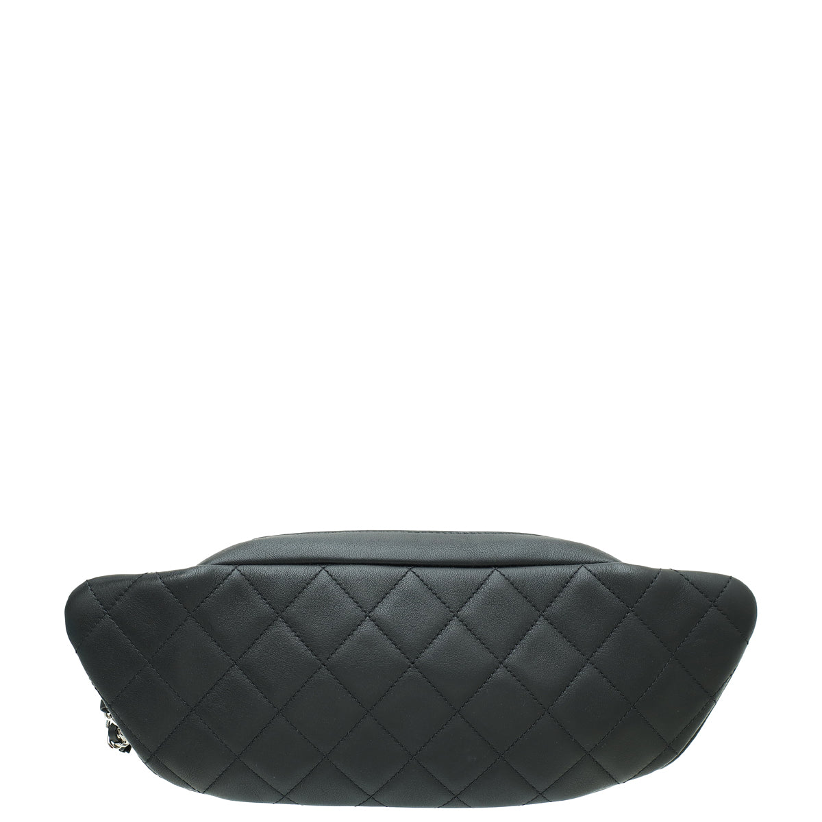 Chanel Black Tweed Quilted Elegant Trim Belt Bag